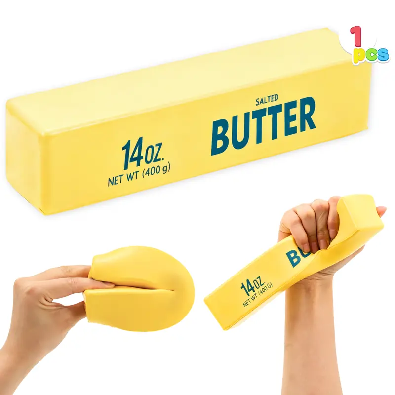 JOYIN Jumbo Butter Squishies Toy - Durable Slow Rise Soft Sensory Finger Squeeze, Realistic Oddly Satisfying Shape for 8+ Years Kids, Office Desk Anxiety Support Stress Relief Item, Squishies Toys