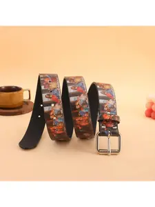 1 Piece 2026 Fashion Punk PU Leather Belt Women with Unique Retro Waistband Denim Pants Belt Bohemian Oil Painting Style Belts