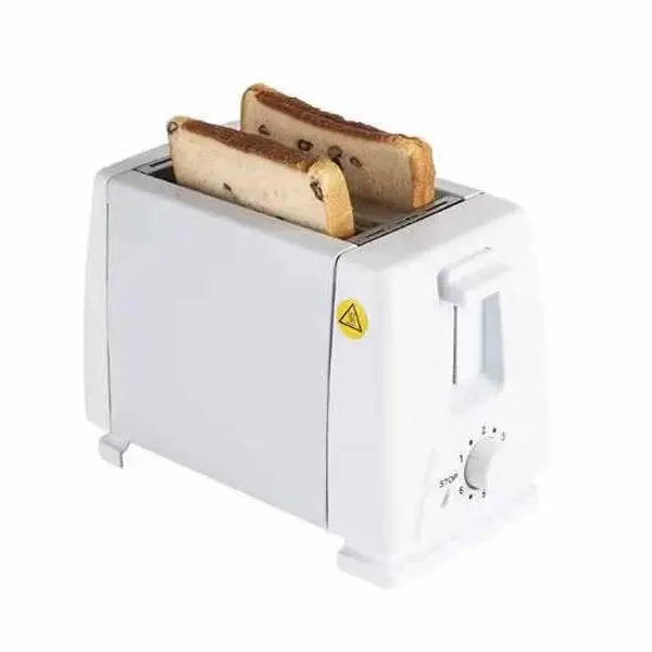 2-Slice Tech-Design Automatic Toaster, Compact Fast-Heating Household Kitchen Appliance with Crumb Tray for Toast & Sandwich Breakfast