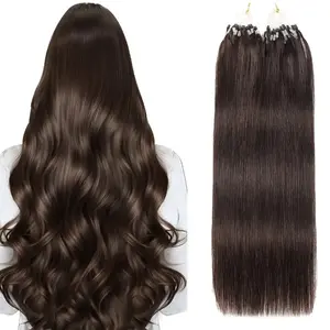 Micro Loop Human Hair Extensions For Women 12-28 Inch 30G 50Strands Red Blonde Silky Soft Undetectable Comfortable No Tangle No Shedding Natural Look For Thicker Hair & Glam Transformations