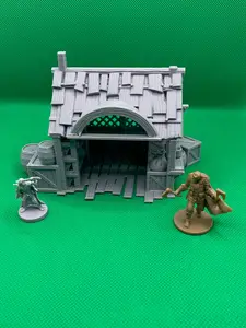 Medieval Town - Market Stall, 3D printed terrain, for roleplaying games, miniatures, wargaming, 28mm to 32mm scale