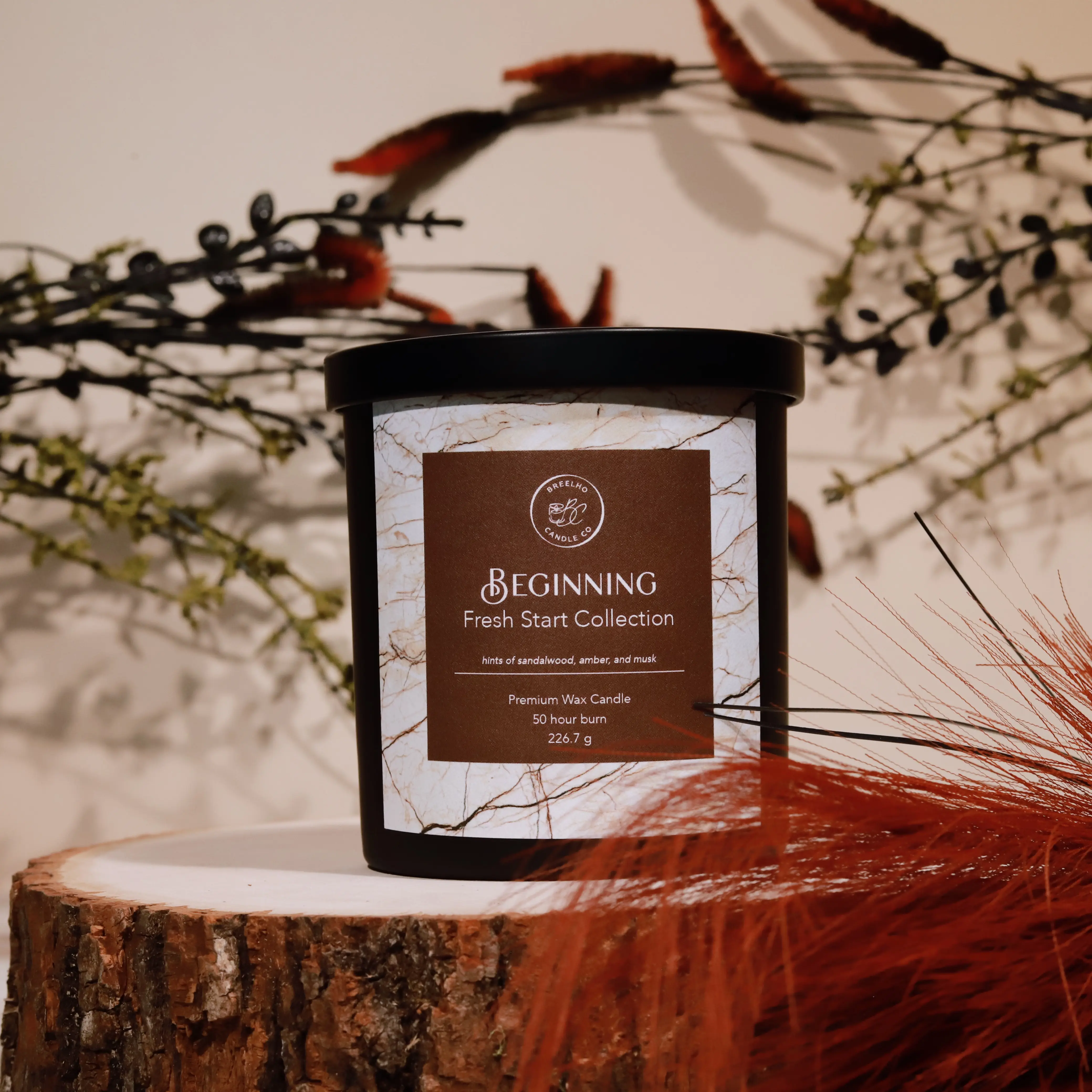 Beginning 8oz Candle - Fresh Start Collection Aroma Coconut