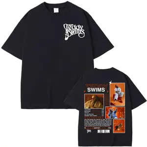 Teddy Swims Album Tour Graphic T-Shirt - 100% Cotton Oversized Aesthetic Classic Soft Print Hip Hop Short-Sleeve Sports Top