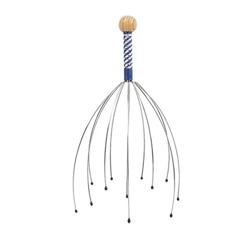 1PCS Stainless Steel Octopus Scalp Massager Comb - Body Care Head Massagers for Relaxation, Blood Circulation Boost, Tension Relief, Durable Rust-Proof, Ergonomic, Compact and Portable, Muscle Therapy, All Hair Types, Random Color Self-Care Tool