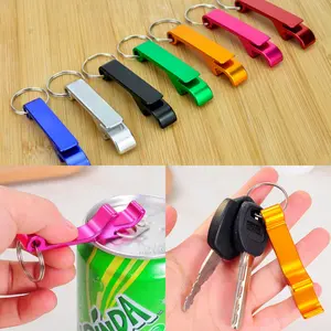 Colorful Bottle Opener Key Ring Chain Portable Metal Mini Beer Can Opener Beer Bottle Opener Wedding Party Favor Gifts Accessory