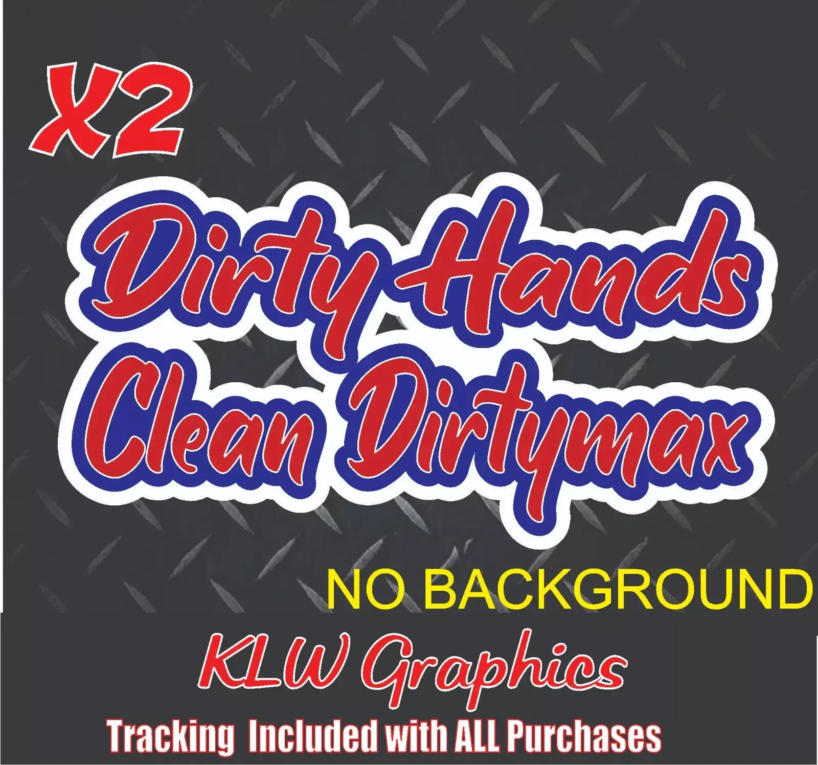 Dirtymax Duramax Dirty Hands Clean Red Blue White Full Color Decal Sticker Turbo Diesel Truck Crew Cab 6.6