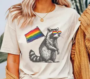 Raccoon Pride Shirt, Racoon Pride Flag Shirt, Gay Queer Shirt, Funny Shirt, Support