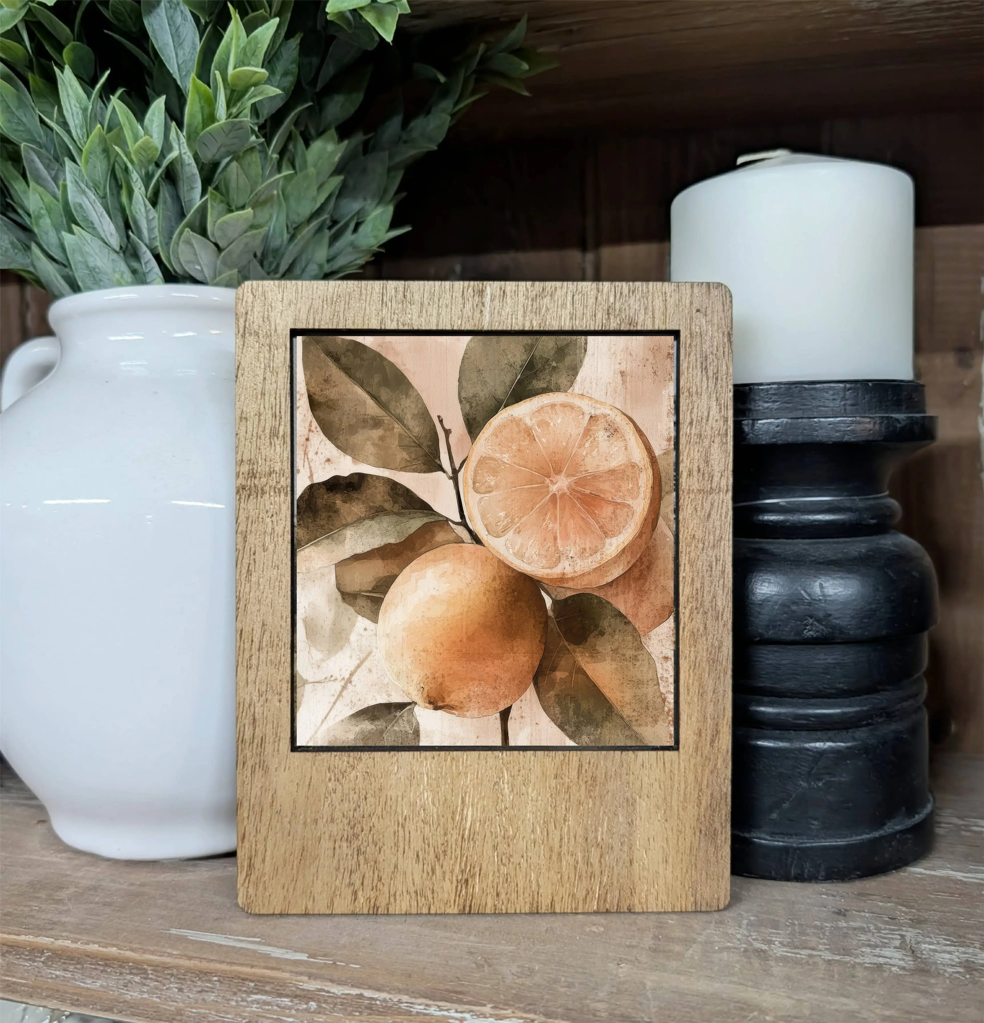 Polaroid Frame Rustic Lemon