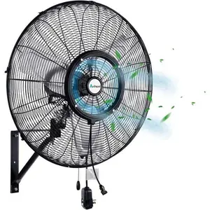 ACHAZEL 20" Outdoor Pedestal Misting Fan with Oscillation, 3-Speed Waterproof Industrial Floor Fan, High Velocity Patio Cooling Fan for Outside