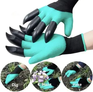 Aluminum heavy duty rust-proof gardening tools set with claw gardening gloves