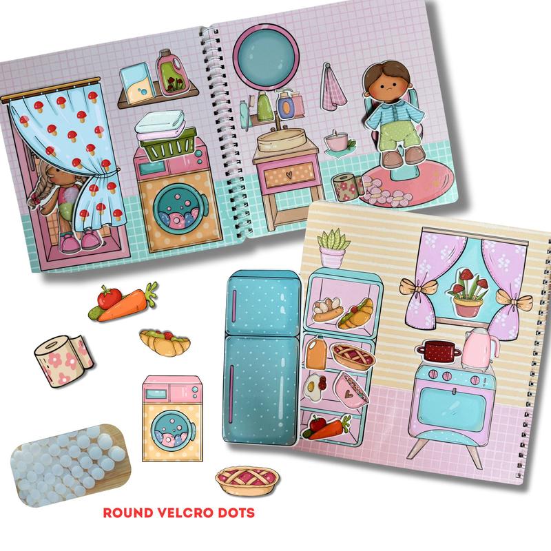 Gnome Whispers – Paper Dolls Activity Book (Velcro Dress-Up, 2 Dolls, 56 Accessories) | Spring Acorn