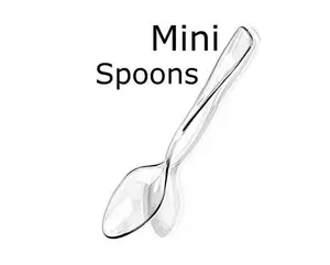 Loreso Mini Spoons, Clear Plastic Disposable Mini Dessert Spoons For Miniature Dessert Cups, Tasting Party, Sampling, Ice Cream, Small Catering Supplies