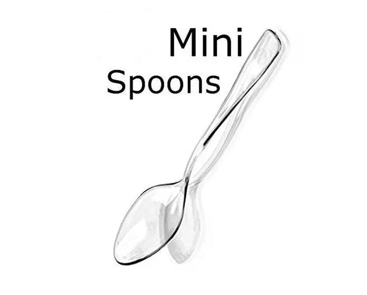 Loreso Mini Spoons, Clear Plastic Disposable Mini Dessert Spoons For Miniature Dessert Cups, Tasting Party, Sampling, Ice Cream, Small Catering Supplies