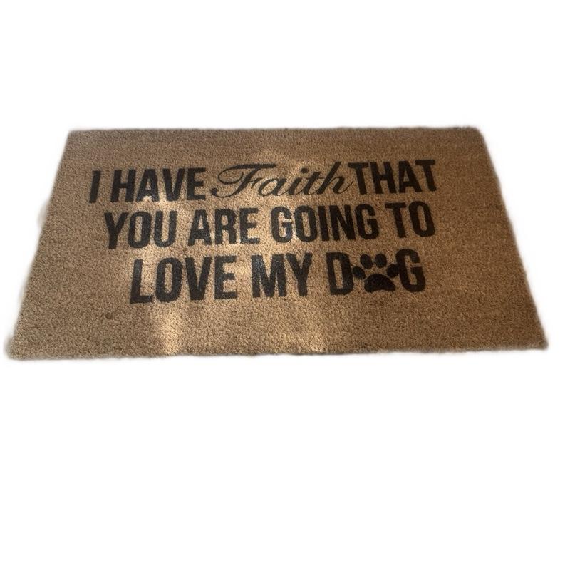 Hand Spray/Painted Mainstays Coir Doormat 18" x 30" with Custom Design Options for Home Warming Gifts