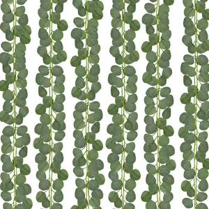 12 Pack 84Ft Artificial Eucalyptus Garland Greenery Wreath Vines for Wedding Party Table Fireplace Bedroom Wall Room Decor
