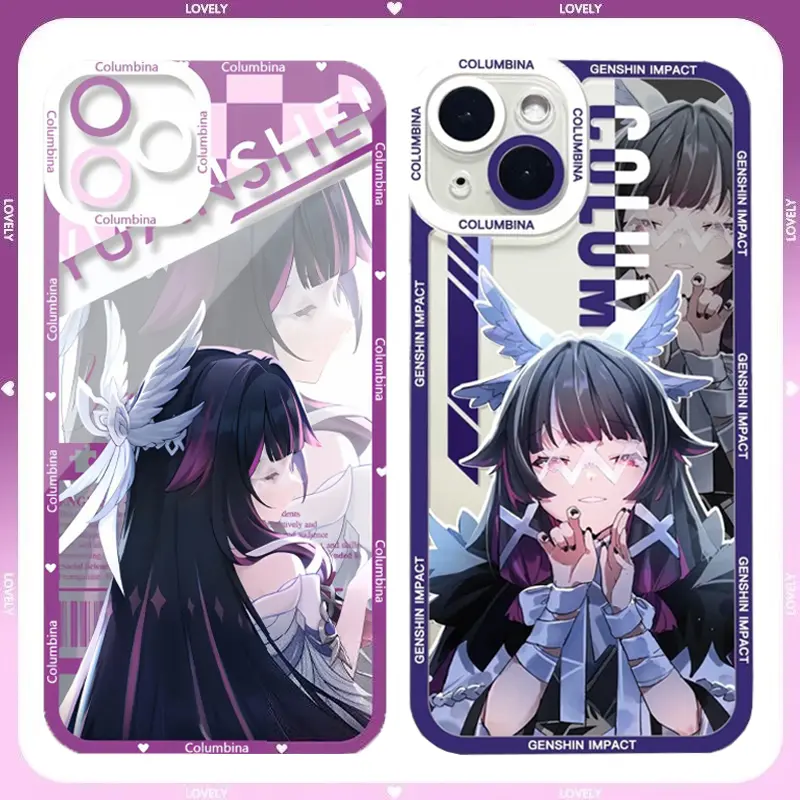 Fashion Genshin Impact Columbina INS Phone Case for IPhone 17 16 15 14 13 12 11 Pro Max Plus Air Soft Clear Cover Protective Drop-proof Retro Stylish Gift
