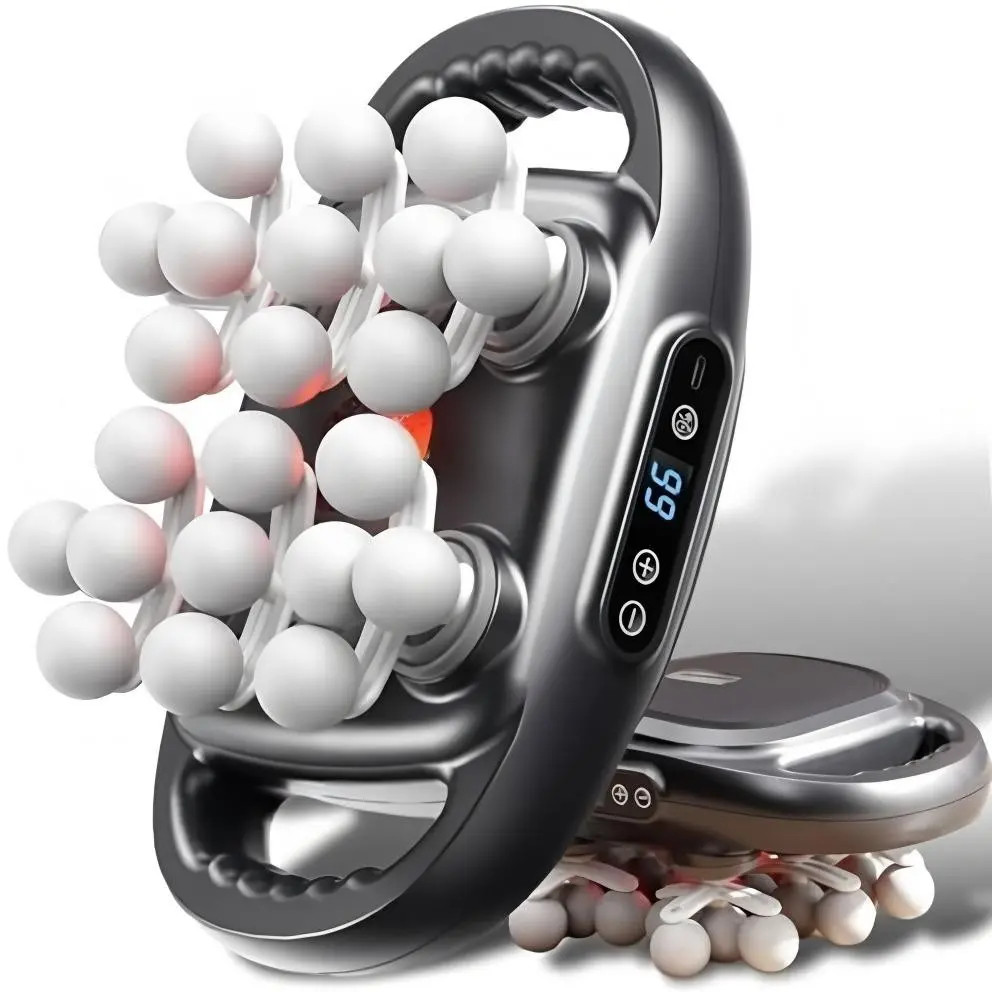 Multifunctional Rotating Ball Massager with Heating, Deep Muscle Kneading, Ideal for Athletes & Office Workers, New Massage Device