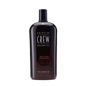 American Crew Firm Hold Styling Hair Gel - 33.8oz High Shine Haircare Product with Vitamin B5, Dual Polymer