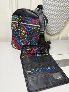 Crowns and Stars Backpack and Wallet - Versatile Bag with Rainbow Star Design - No Warranty Included