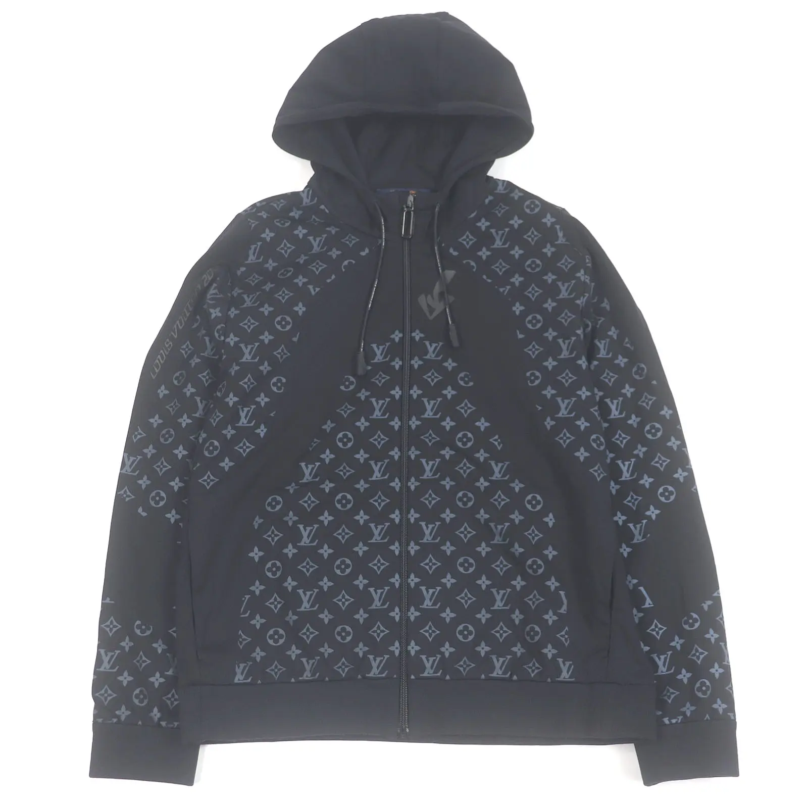 Pre-owned Louis Vuitton Cotton Small Leather Goods LV 2054 Hybrid Zip Through Monogram Hoodie
