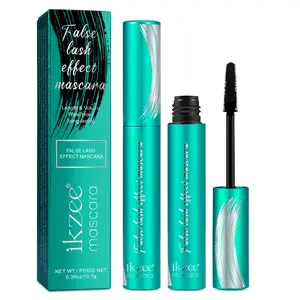 IKZEE Mascara False Lash Effect Voluminous Lengthening Waterproof Smudge Proof Natural Clumping Free Fiber Lash Extension 0.38oz/10.7g Makeup Cosmetic
