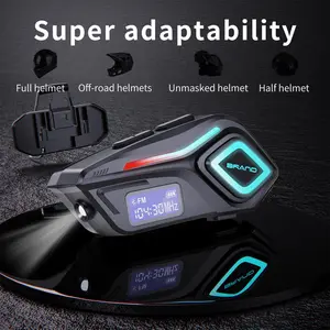 MOKATA Motorcycle Helmet Bluetooth Headset 2026, IPX8 Rated, Full/Half Helmet Compatible, Long Battery Life, Noise-Cancelling for Riding Calls
