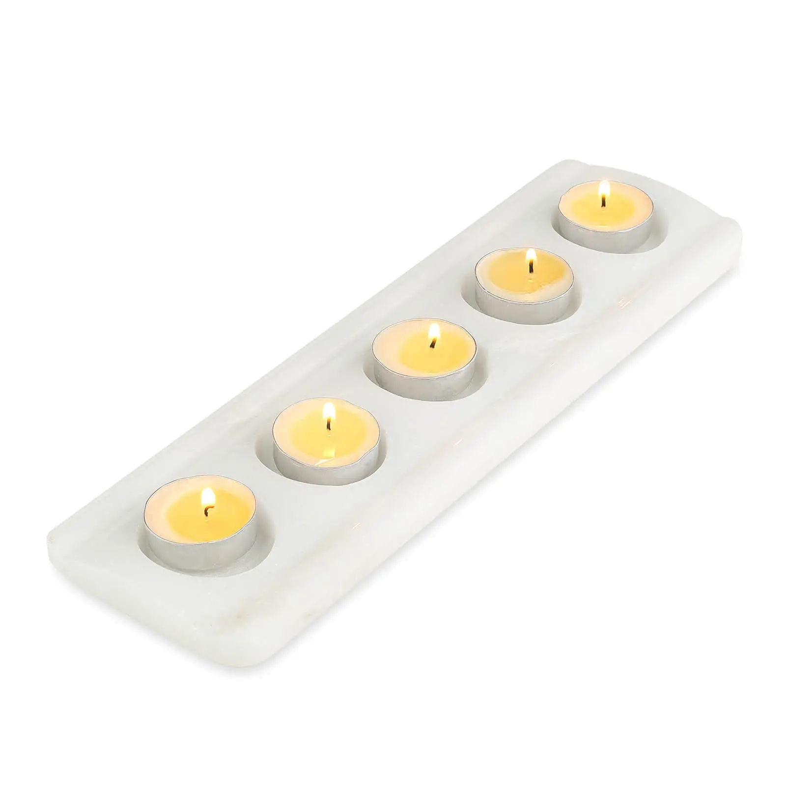 Koville 5 Holes Marble Candle Holder Namib Bianco