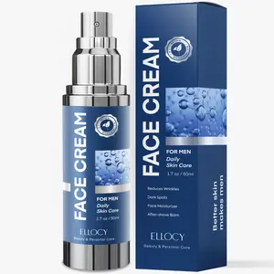 Men's 6 in 1 Face Moisturizer - Eye Bags Treatment Anti Aging Face Cream for Men - Collagen Shea Butter After Shave Lotion for Advanced Skincare 1.7oz
