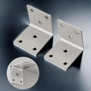 L-shaped Heavy-duty Stainless Steel Angle Bracket, 90-Degree Right Angle Bracket, Shelf Bracket for Cabinet, Bed, Pendant, Table and Chair