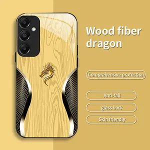Suitable for [Galaxy A15] Personality, simple, luxurious, split dragon pattern, creative, business, high-end, drop-proof glass mobile phone case, affordable, drop-proof, anti-fingerprint-888