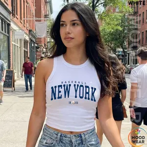 New York Baseball Tank Top, NY Baseball Tank, Vintage New York Sports Tank, Y2K Baseball Tank Top, Cute NYC Baseball Top Retro Baseball Tank