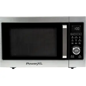 PowerXL Microwave Air Fryer Plus, Stainless Steel / Black, 1cu. ft.