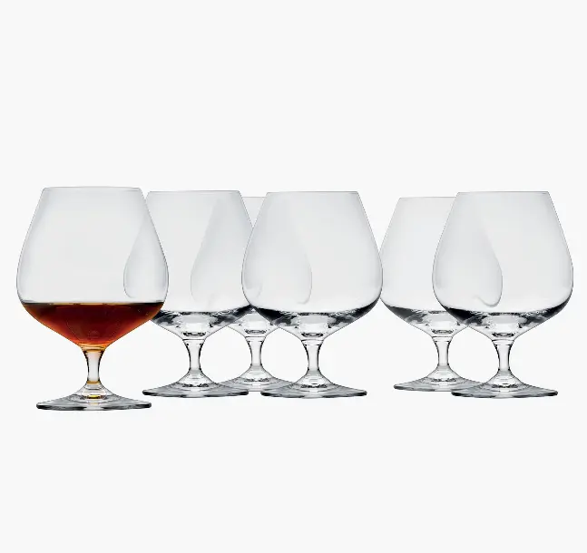 Set of Six 18-OZ Cognac Glasses