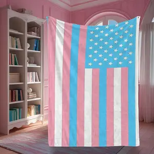 JOOCAR Rainbow America Throw Blanket Modern Style, Soft Comfort, Digital Print, Machine Washable, Versatile for Sofa, Bed, Camping, Nap, Travel, Unique Holiday Gift