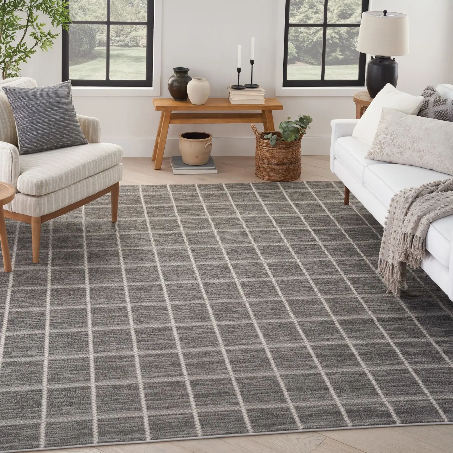 Nourison Serenity Home Contemporary Durable Indoor Area Rug, Room Decor Piece for Living Room & Bedroom, Room Decor Rug