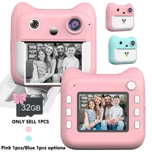 Instant Print Camera for Adults, 2-In-1 Portable Camera & Printer, HD 1080P Photo/video Capture, 1300mah Battery, Ideal for Travel & Parties