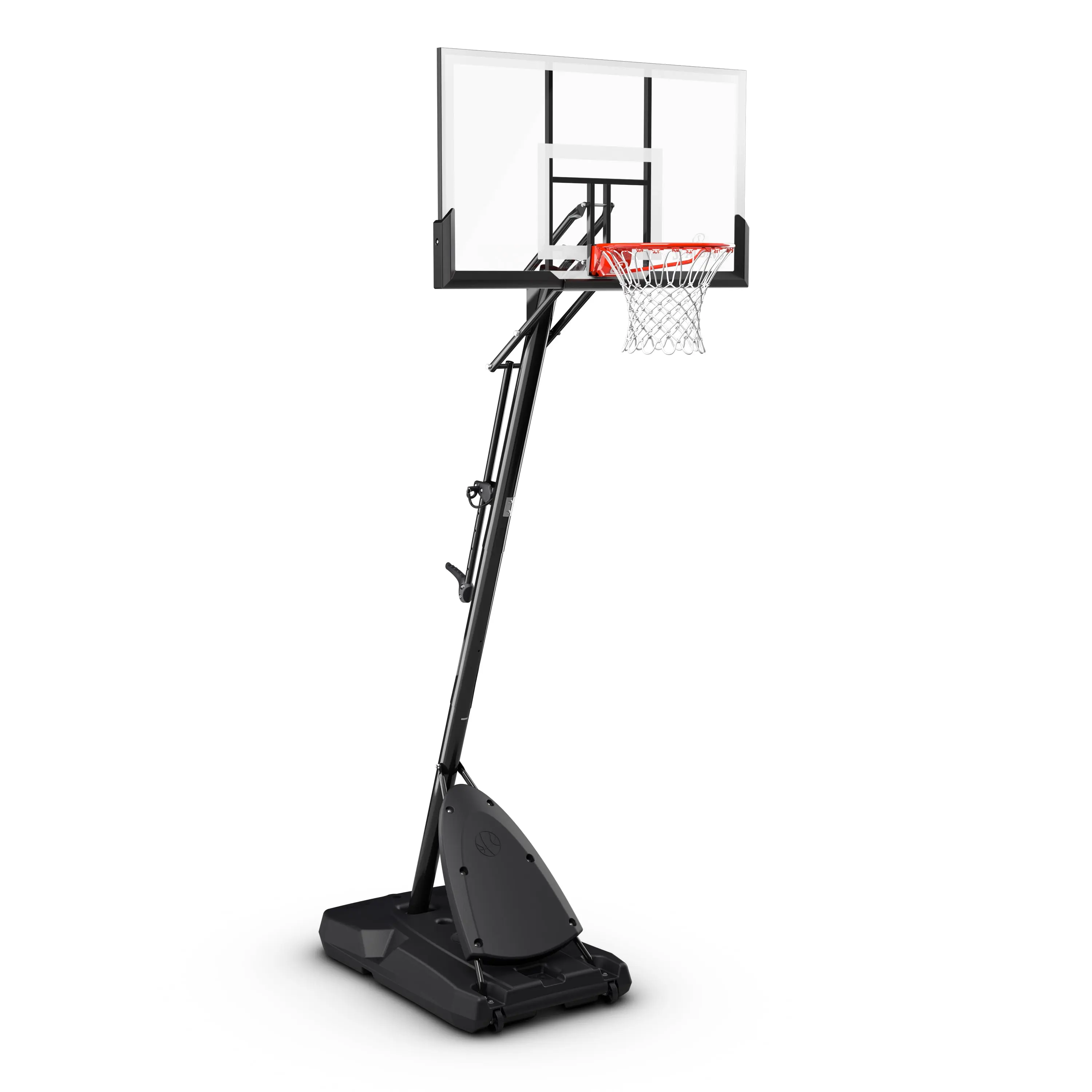 Spalding 54 In Portable Basketball Hoop - Shatter-Proof Polycarbonate Backboard, Adjustable Exactaheight System, Pro Slam Rim for Outdoor Play