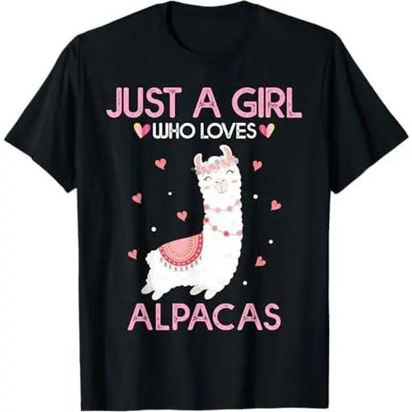 Alpaca Llama Animal Lover Gift Just A Girl Who Loves Alpacas T-Shirt