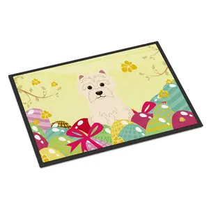 Easter Eggs Westie Indoor or Outdoor Mat 18x27 BB6042MAT