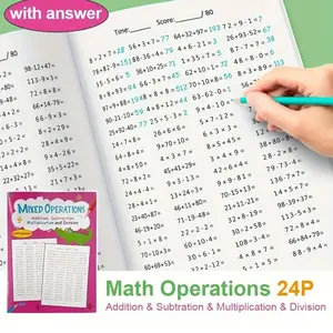 Grade 3 Math Practice Book, Addition Subtraction Multiplication Division, Answer Key Included, Colorful Illustrations, Interactive Activities, Learning Materials