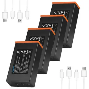 4 PCS Rechargeable  Lithium-Ion Battery Pack for Moultrie EDGE Series EDGE, EDGE 2, EDGE PRO, EDGE 2 PRO Cellular Trail Cameras 6700mAh 10.8V USB-C Fast Charging Port LED Indicators Cold Weather Performance,TikTokShopBlackFriday