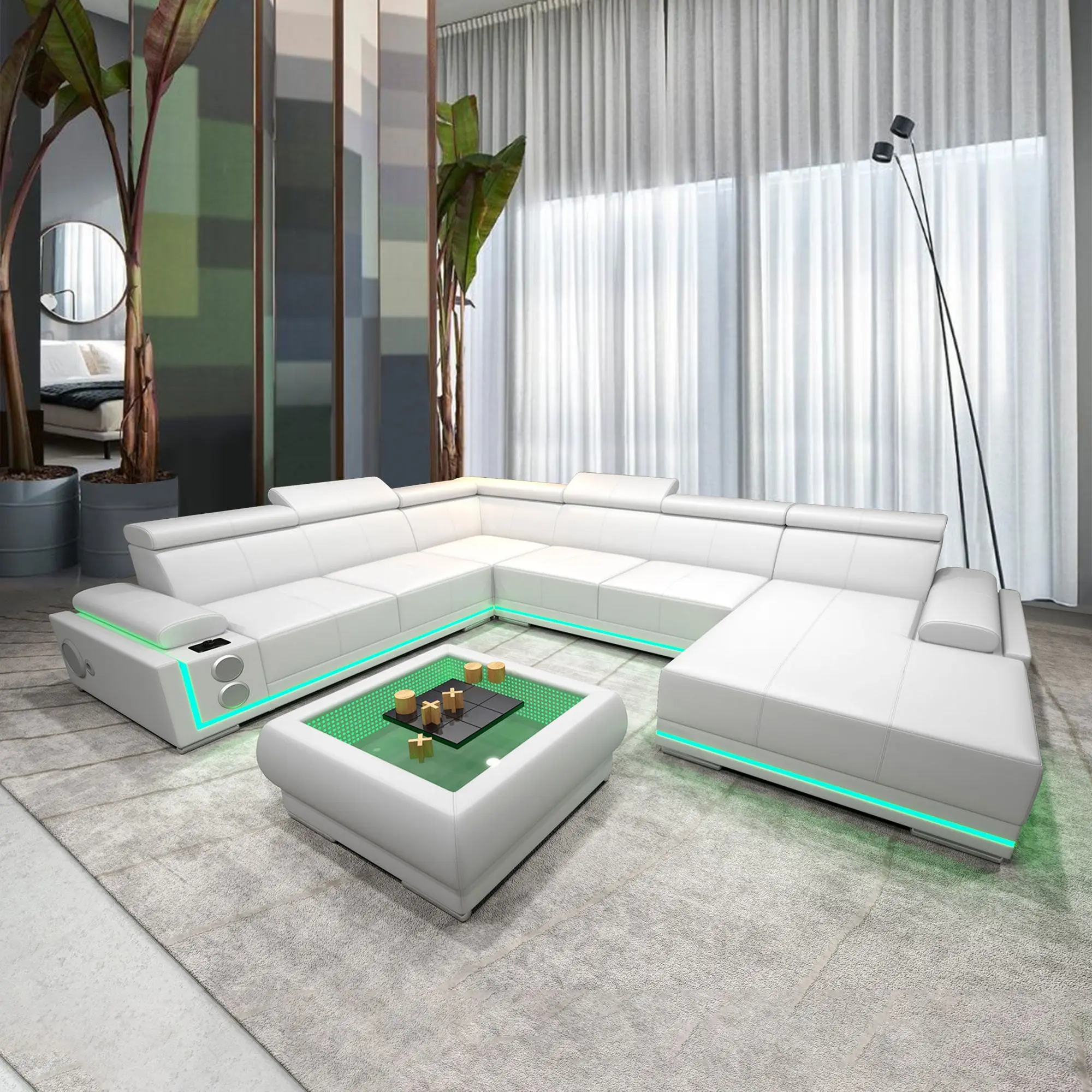 Wilder Modern Leather Sectional Wilder Modern Leather Sectional