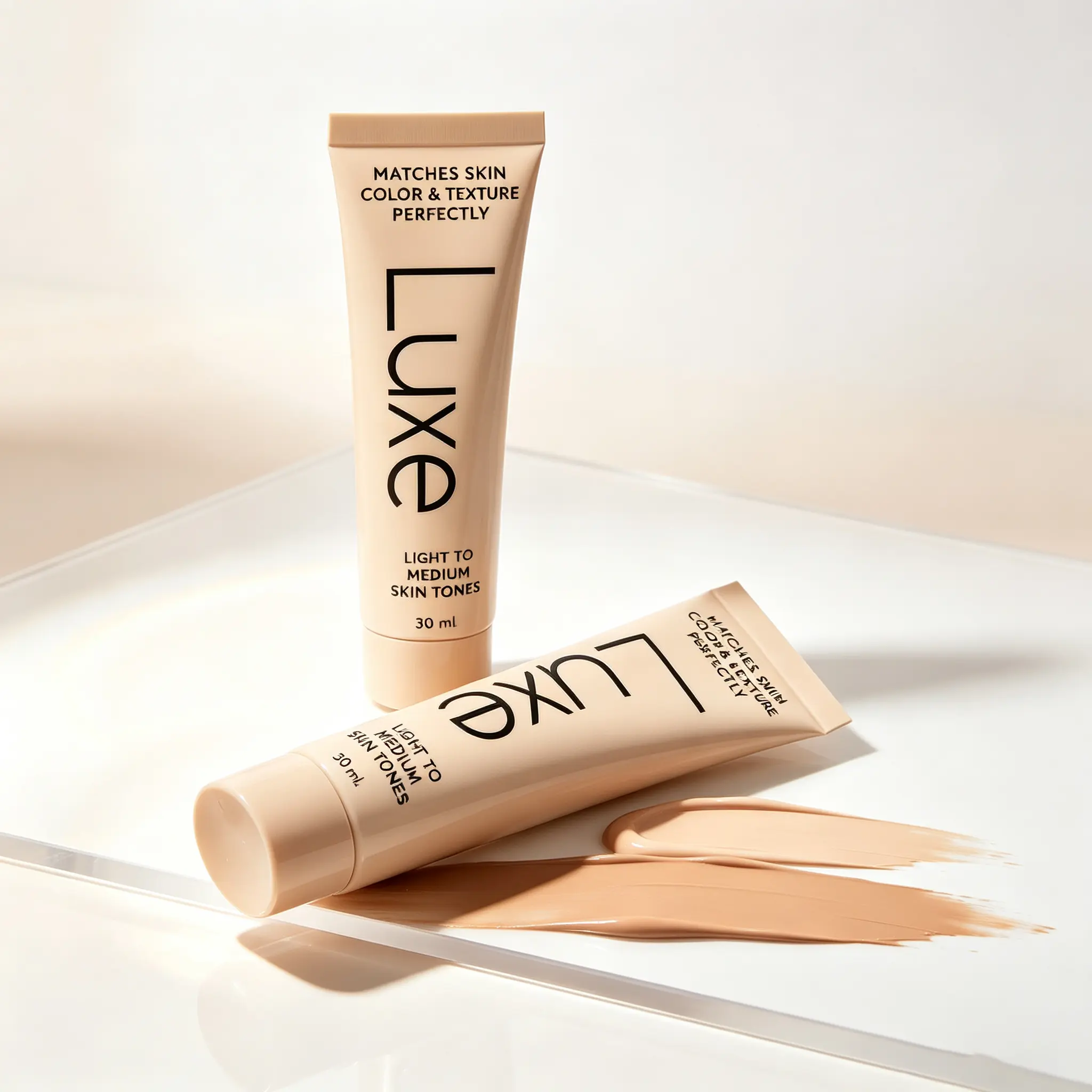 Luxe Tone-Adapting Color Changing Foundation for Women 30ml, Adjustable Dual Coverage, 12HR All-Day Wear Soft Dewy Skin-Like Finish