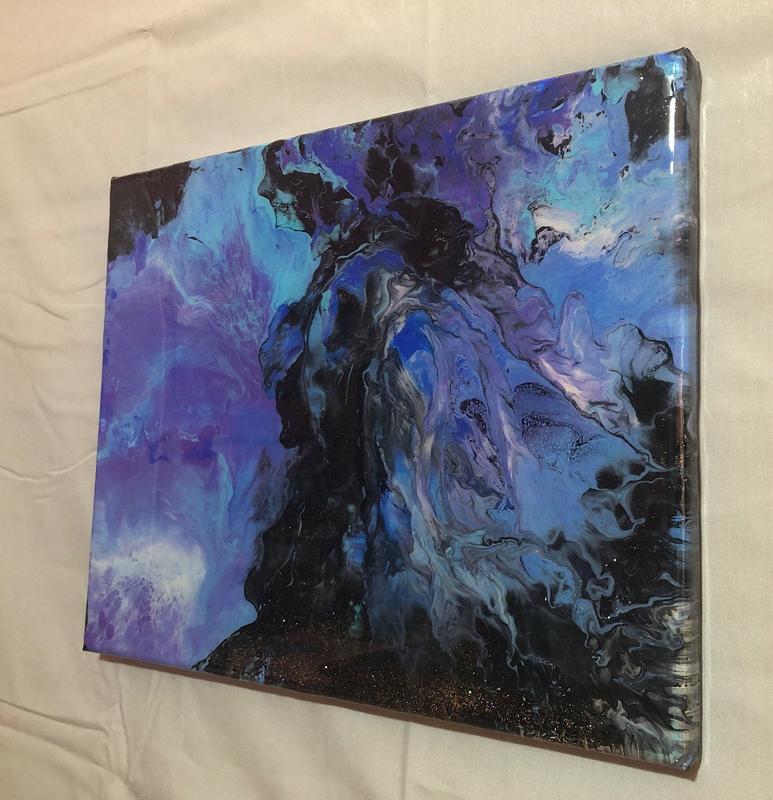 Abstract Acrylic Painting | Rare Find | 11x14 Fluid Art Gift Idea