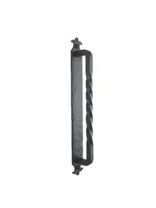 Rustic Spanish Fleur De Lis Twisted Iron Cabinet Pull 8 inch HPR84