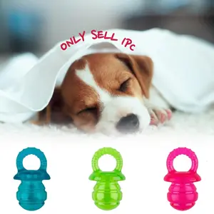 Interactive Pet Toy, Transparent Puppy Soother Nipple, Dog Chew Toy, Suitable for Teething, Teeth Cleaning Tool, Durable Chew