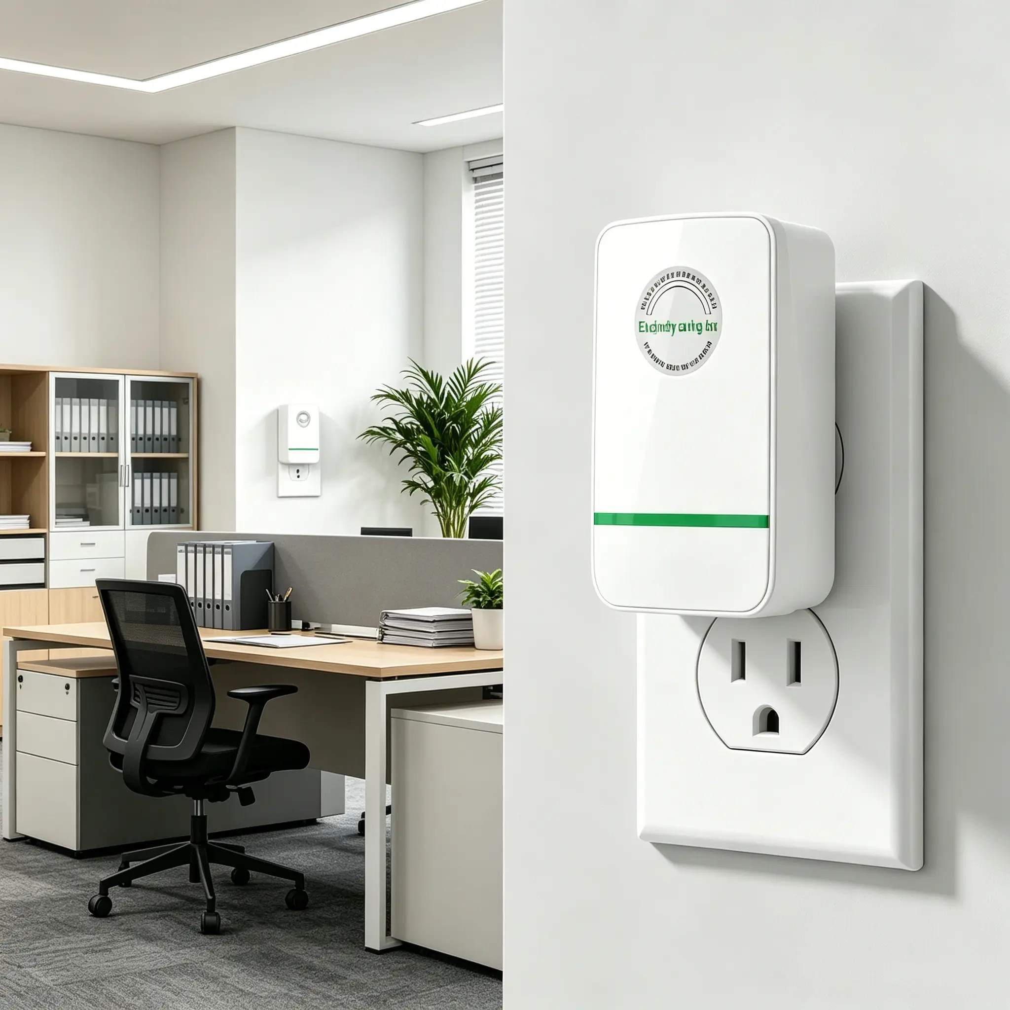 Plug-in Smart Power Box with US Plug, Energy Saving Power Box, 90–250V Wide Range Smart Energy Saver, Smart Electricity Saver Device for Homes and Offices