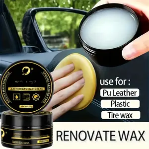 Car Interior Wax, Leather Care Cream, Dashboard Polish, Seat Cushion Renovator, Enhances Plastic & Leather Repair, Anti-Aging & Whitening, for Wood-Plastic Composite, Auto Maintenance & Interior Decor Care Product, Plastic Paste Form
