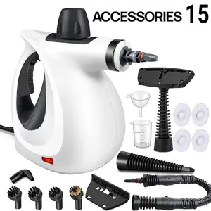 1050W Pressurized Handheld Multi-Surface Natural Steam Cleaner, High-Temperature High-Pressure Steam Cleaning Machine, with 12 replacement parts and safety lock, continuous steam, suitable for home, kitchen and car Car Vacuum Kit