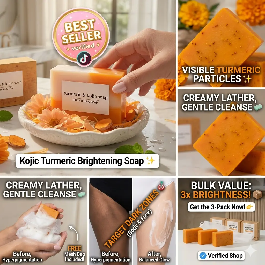 Lemon Turmeric Kojic Acid Soap, Turmeric & Kojic Acid Soap, Kojic Acid Soap, Body Care Soap, Lemon Organic Soap, Natural Turmeric Soap, Gentle Cleansing Soap, Daily Use Soap, Skin Nourishing Soap, Organic Plant Soap, Lemon Scent Soap, Mild Cleanser